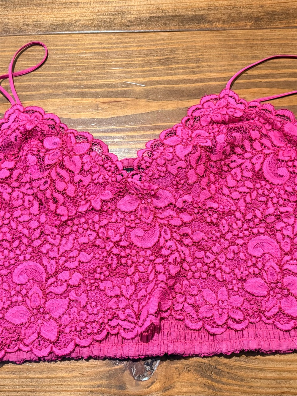 Express Floral Lace Bralette in Hot Pink